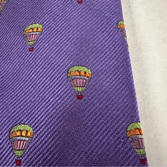Robert Talbott Tie Hot Air Balloon EXTRA LONG Best of Class Purple Green Silk